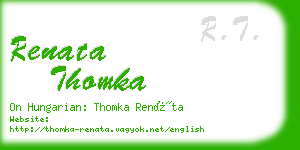 renata thomka business card